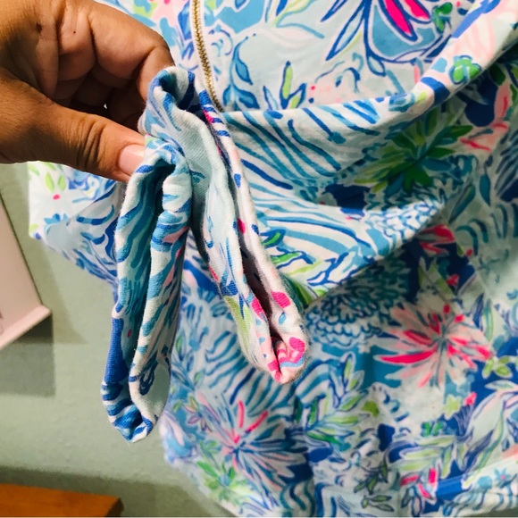 Lilly Pulitzer UPF 50+ Skipper Popover Coastal Blue Lion Around Sz XS - Picture 5 of 12
